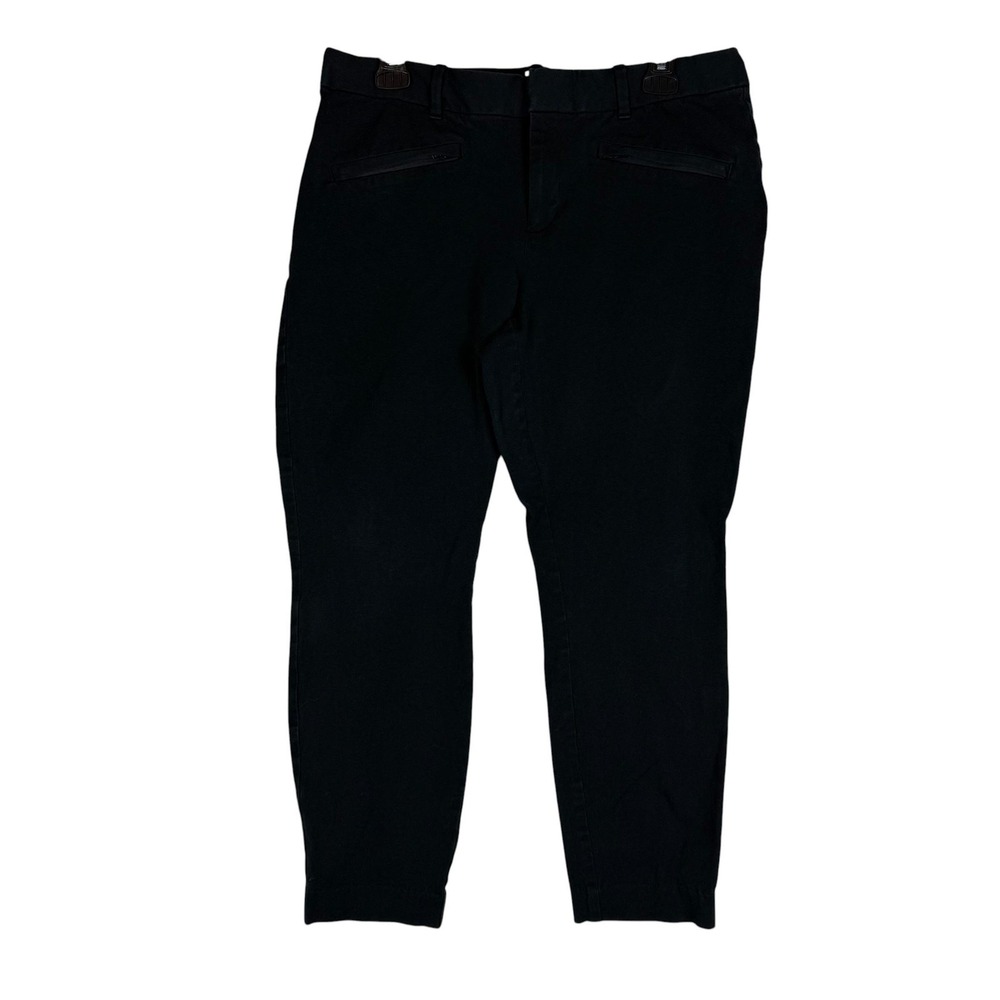 Gap Pants Womens 14 Black Curvy Skinny Ankle‎ Twill Stretch Zip Pockets Casual